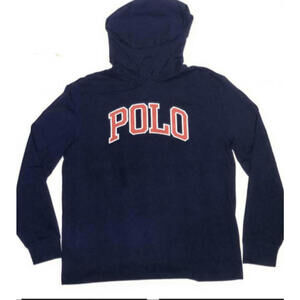 Ralph Lauren Polo Long Sleeve Hoodie Tee -LT Applique Logo - NWT